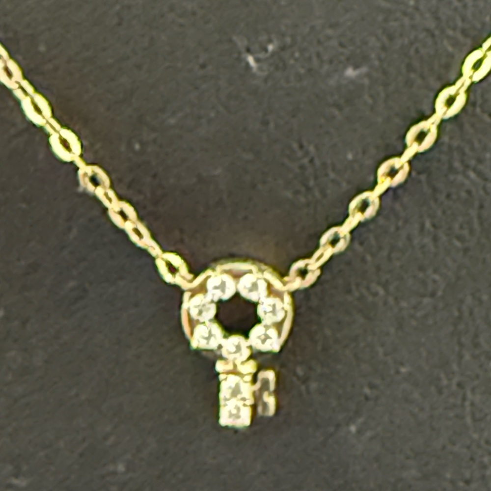 (26)Nadri NEW CZ Key to my heart necklace